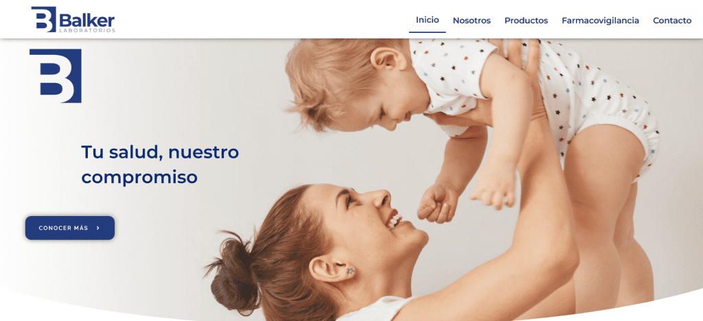Sitio web de Laboratorios Balker