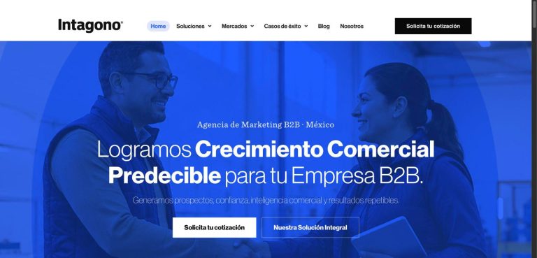 Sitio web de Intagono, agencia de marketing B2B en M&eacute;xico