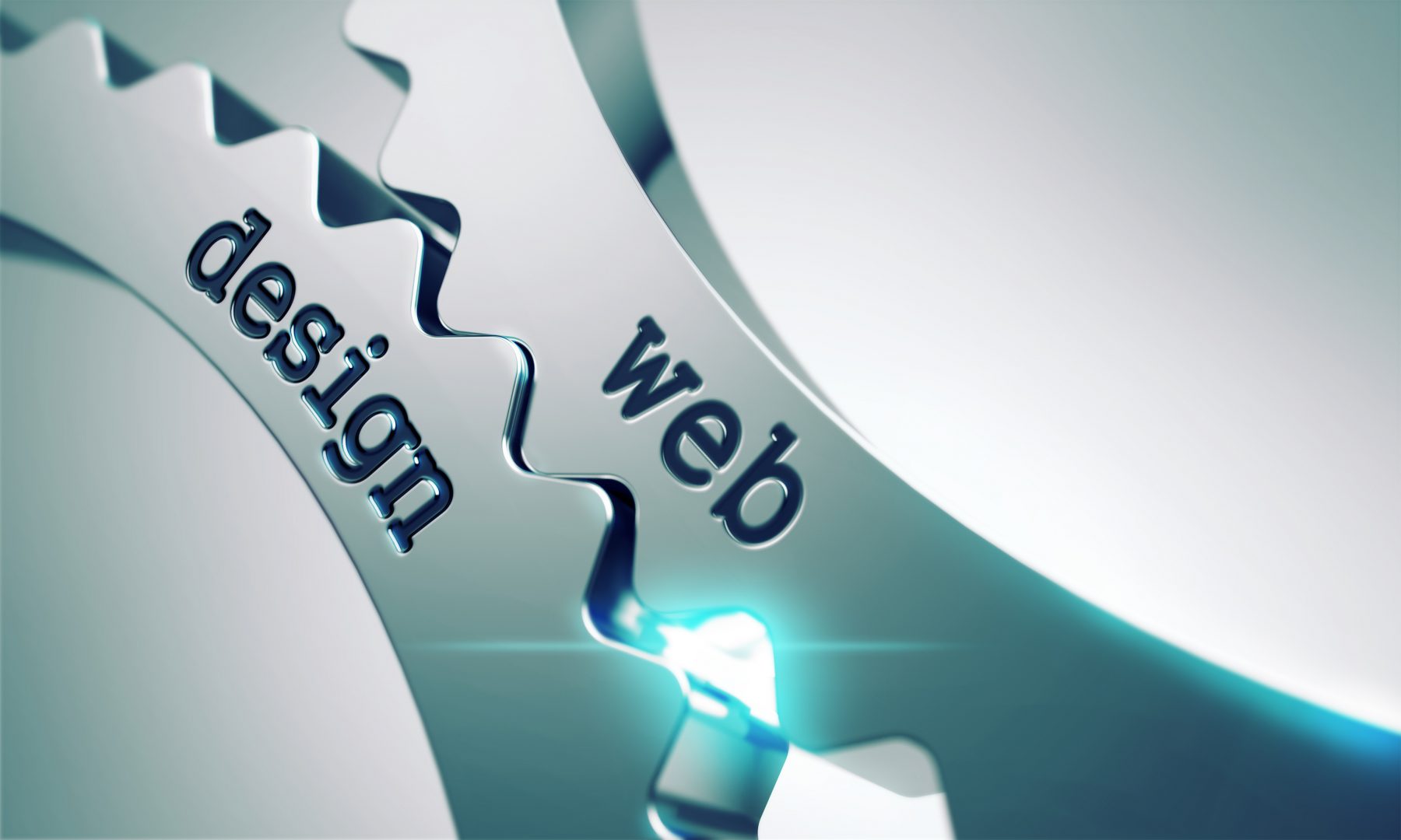 Web Design on the Mechanism of Metal Cogwheels.